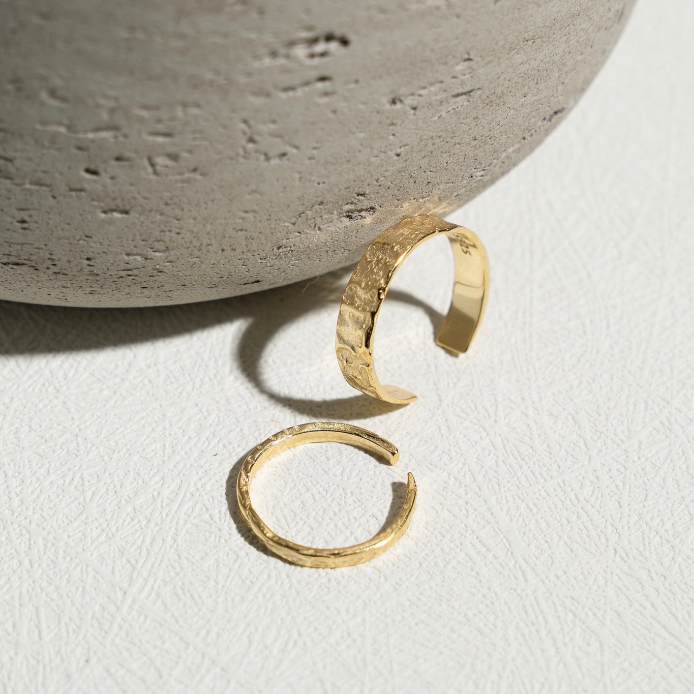The Stackable Texturized Couple Rings