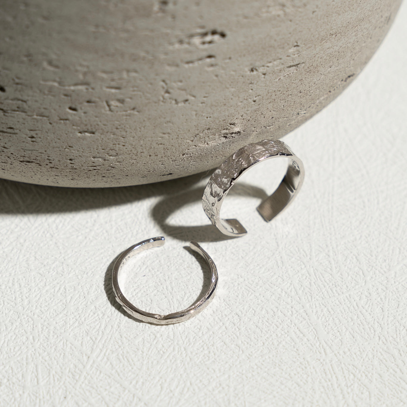 The Stackable Texturized Couple Rings