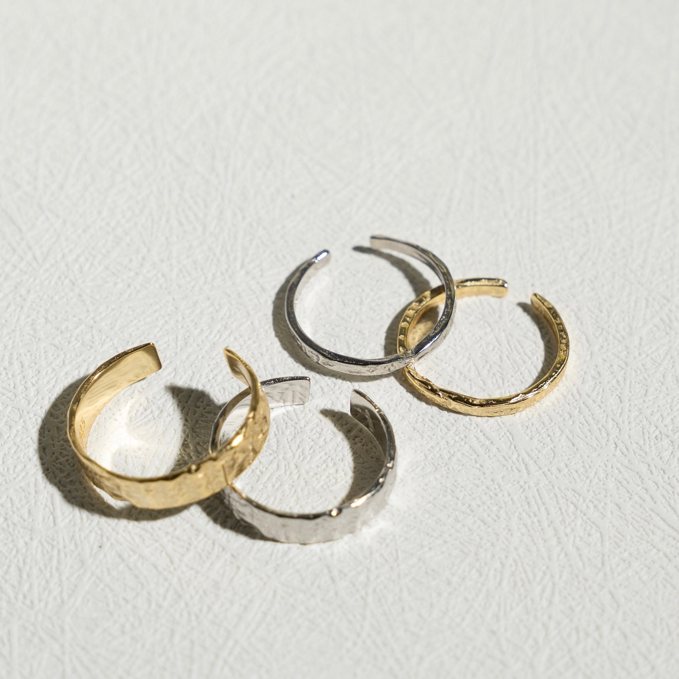The Stackable Texturized Couple Rings