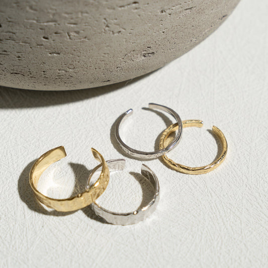 The Stackable Texturized Couple Rings